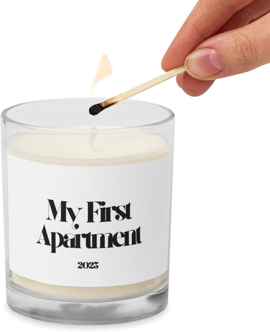 My First Apartment 2025 Candle – Luxury Soy Wax Candle for New Renters, First Home Gift, Minimalist Decor, Housewarming Present