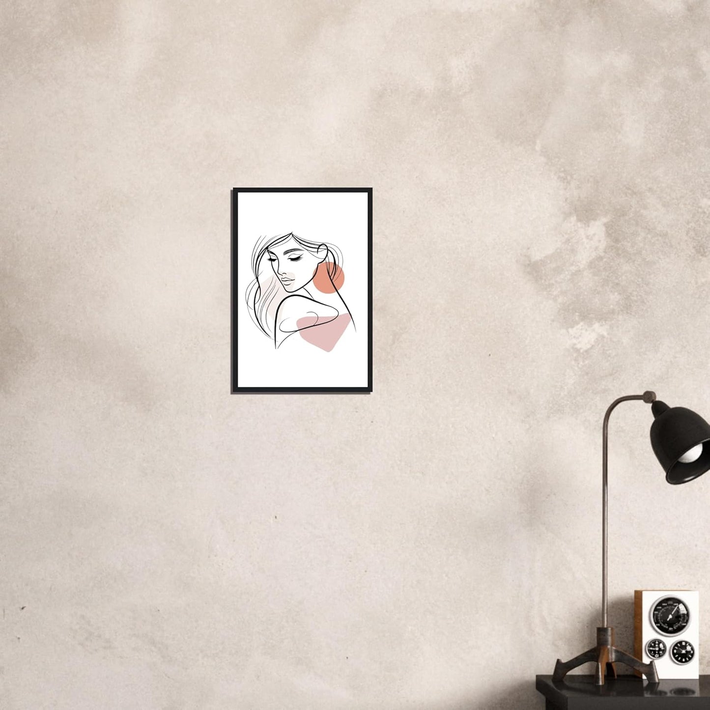 The Electra in Neutrals - Minimalist Woman Line Artwork