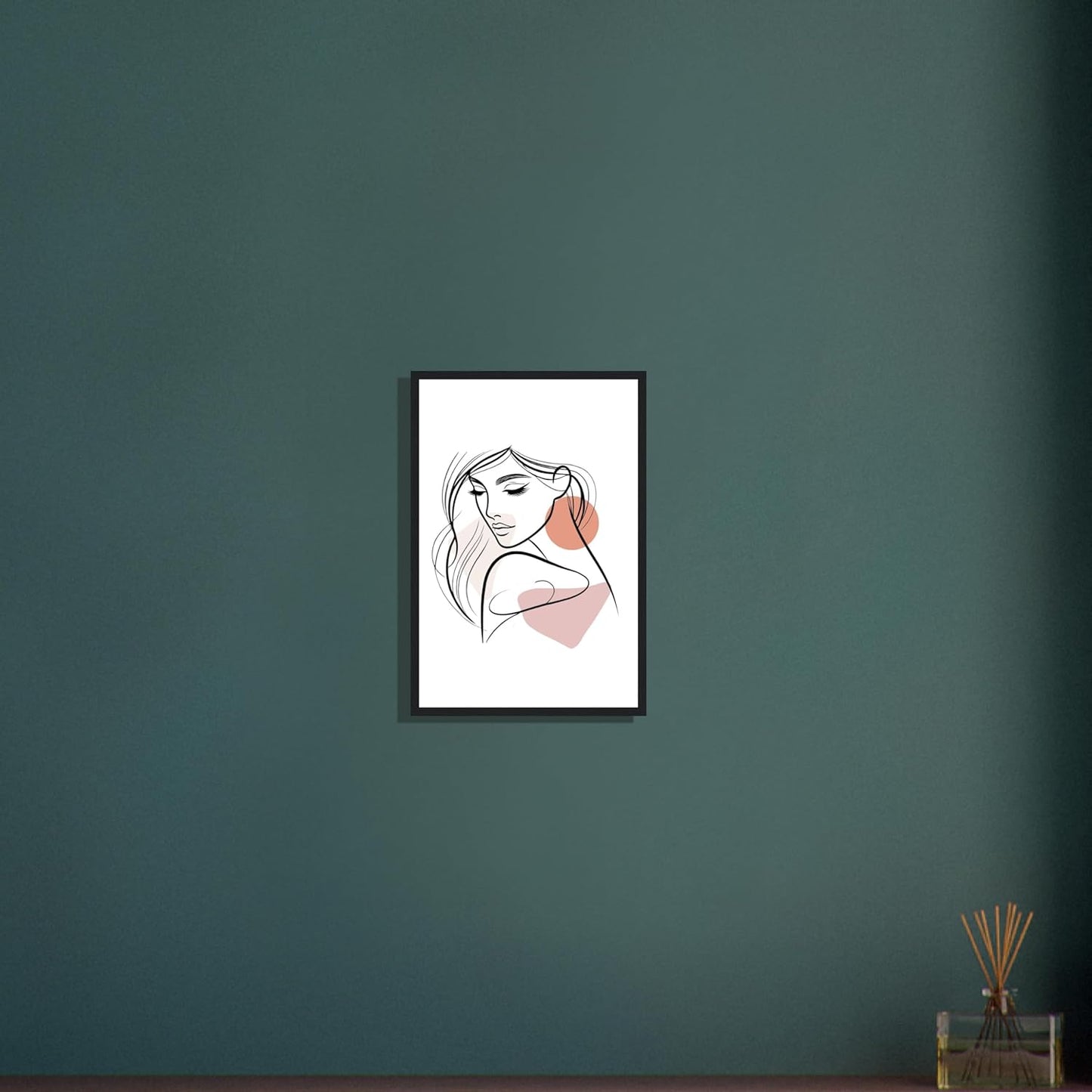 The Electra in Neutrals - Minimalist Woman Line Artwork