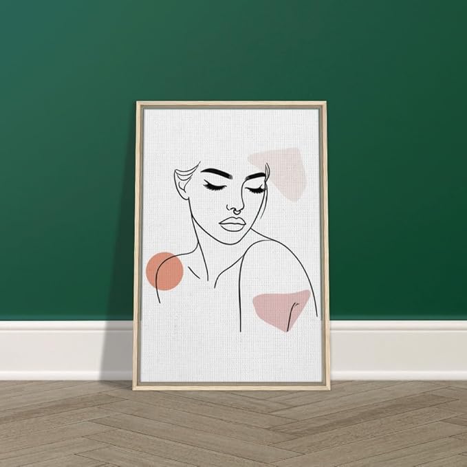 The Chelsea in Neutrals - Minimalist Woman Line Artwork Print