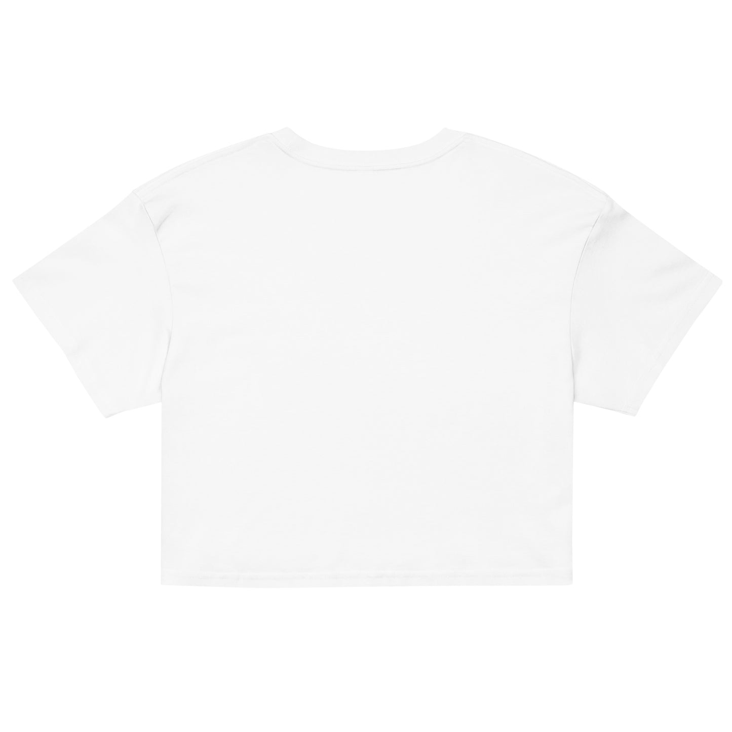 Know Your Worth Women's Crop Tee in White - Softest Crewneck Short Sleeve Crop Top - Cotton/Polyester Blend