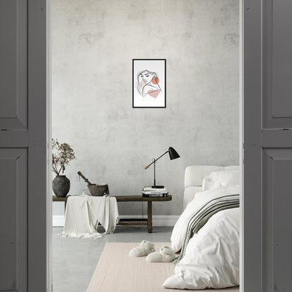 The Electra in Neutrals - Minimalist Woman Line Artwork