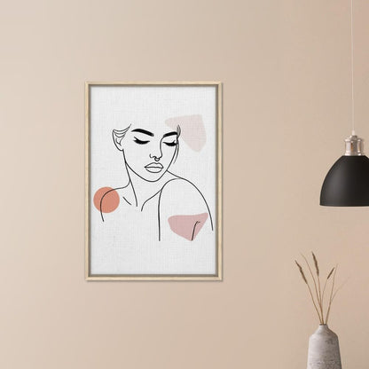 The Chelsea in Neutrals - Minimalist Woman Line Artwork Print