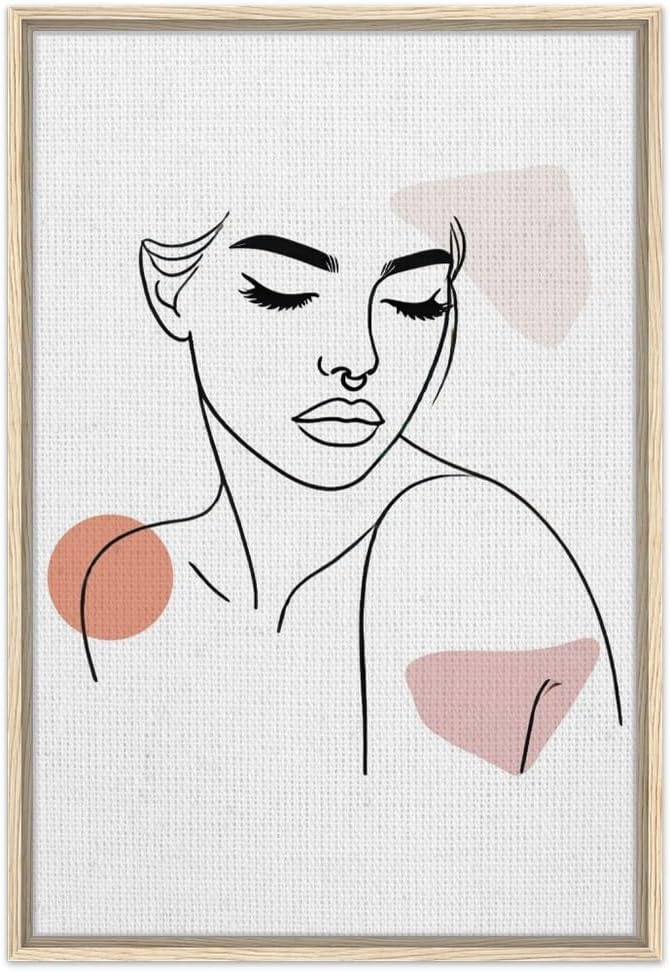 The Chelsea in Neutrals - Minimalist Woman Line Artwork Print
