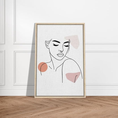 The Chelsea in Neutrals - Minimalist Woman Line Artwork Print