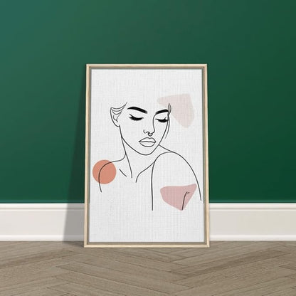 The Chelsea in Neutrals - Minimalist Woman Line Artwork Print