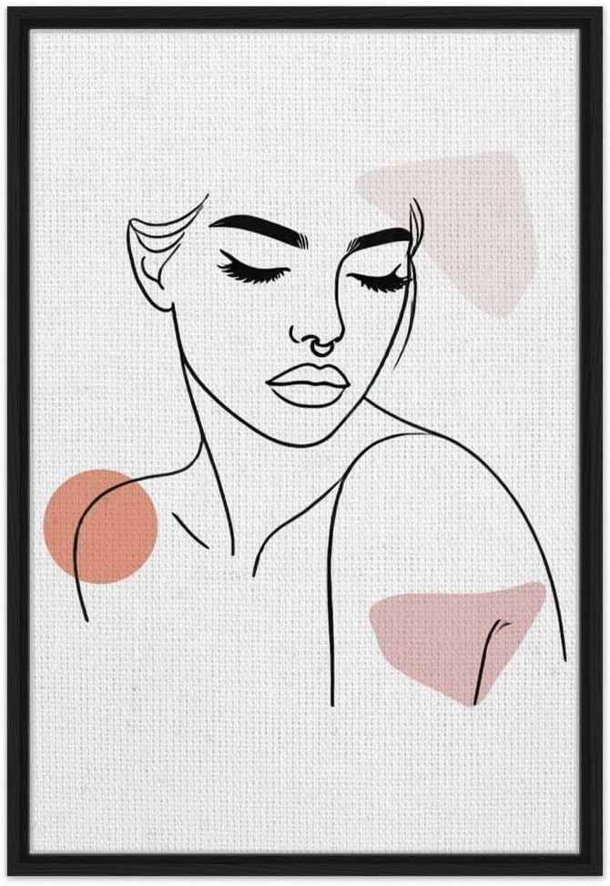 The Chelsea in Neutrals - Minimalist Woman Line Artwork Print
