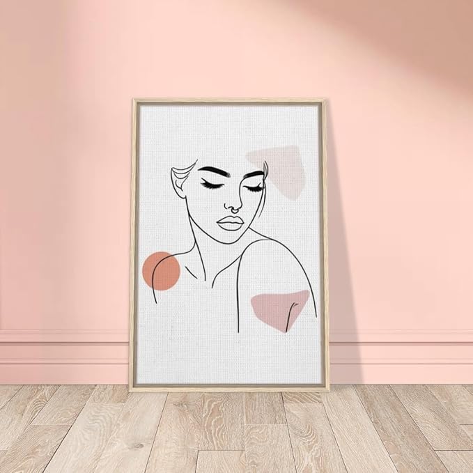 The Chelsea in Neutrals - Minimalist Woman Line Artwork Print
