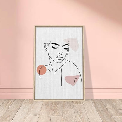 The Chelsea in Neutrals - Minimalist Woman Line Artwork Print