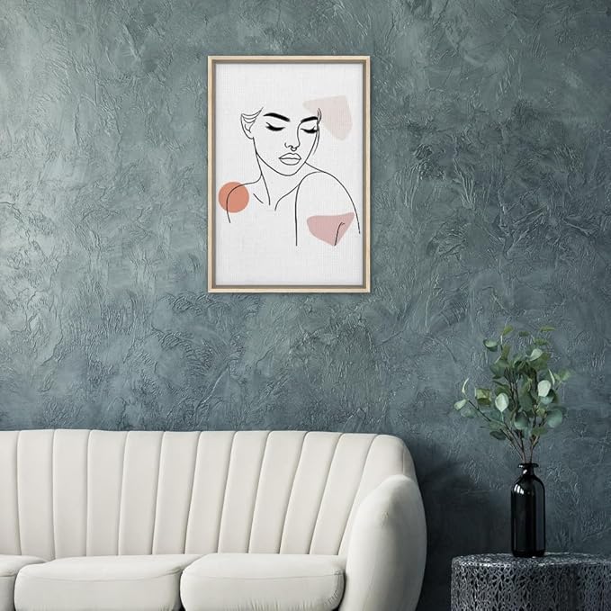 The Chelsea in Neutrals - Minimalist Woman Line Artwork Print