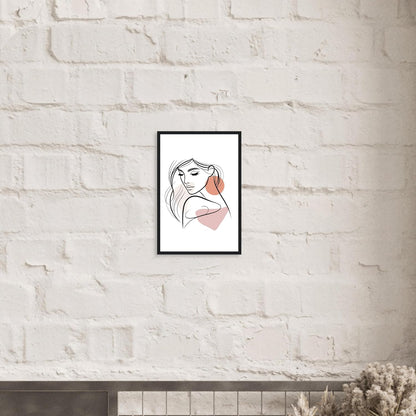 The Electra in Neutrals - Minimalist Woman Line Artwork