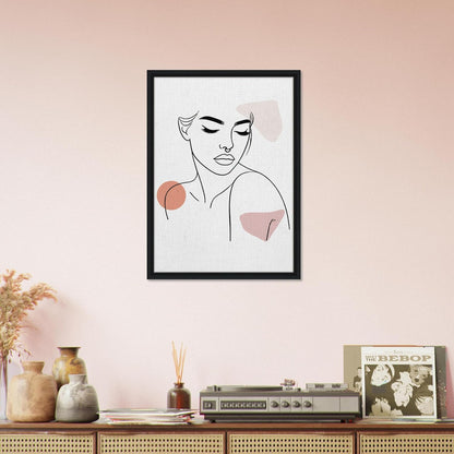 The Chelsea in Neutrals - Minimalist Woman Line Artwork Print