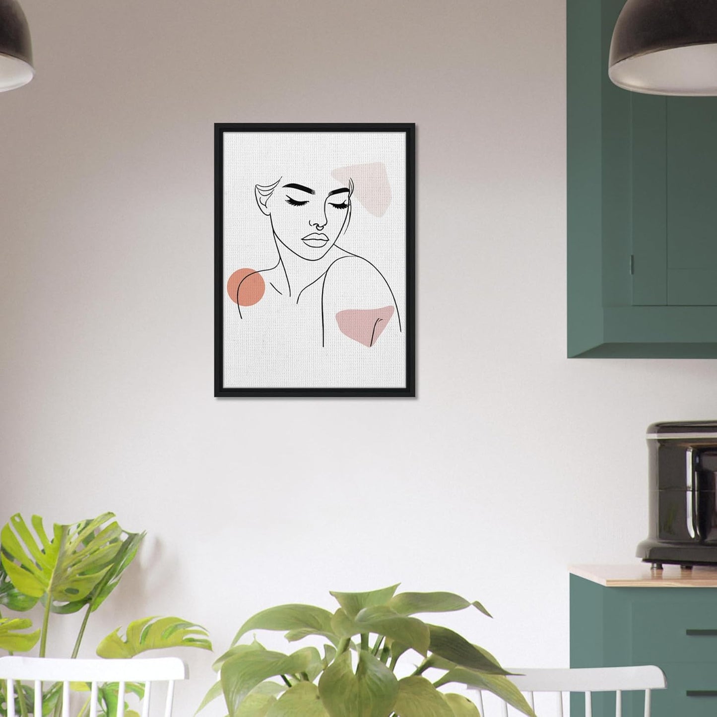 The Chelsea in Neutrals - Minimalist Woman Line Artwork Print