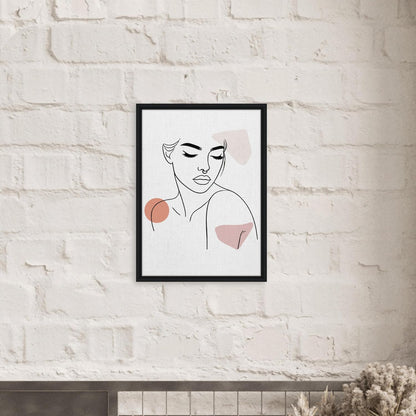 The Chelsea in Neutrals - Minimalist Woman Line Artwork Print