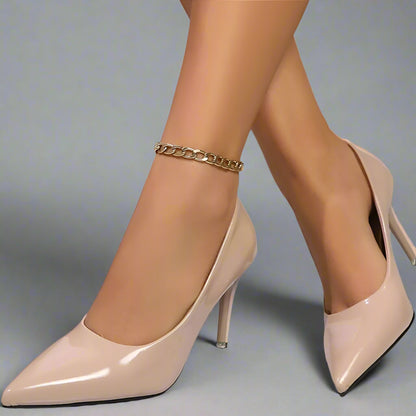 Point Toe Patent Leather Pumps