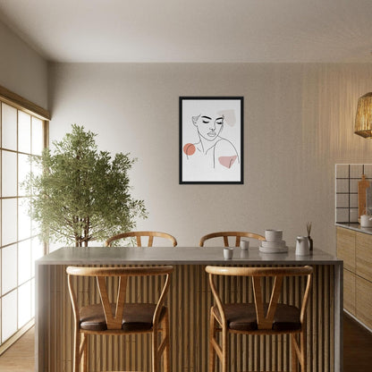 The Chelsea in Neutrals - Minimalist Woman Line Artwork Print