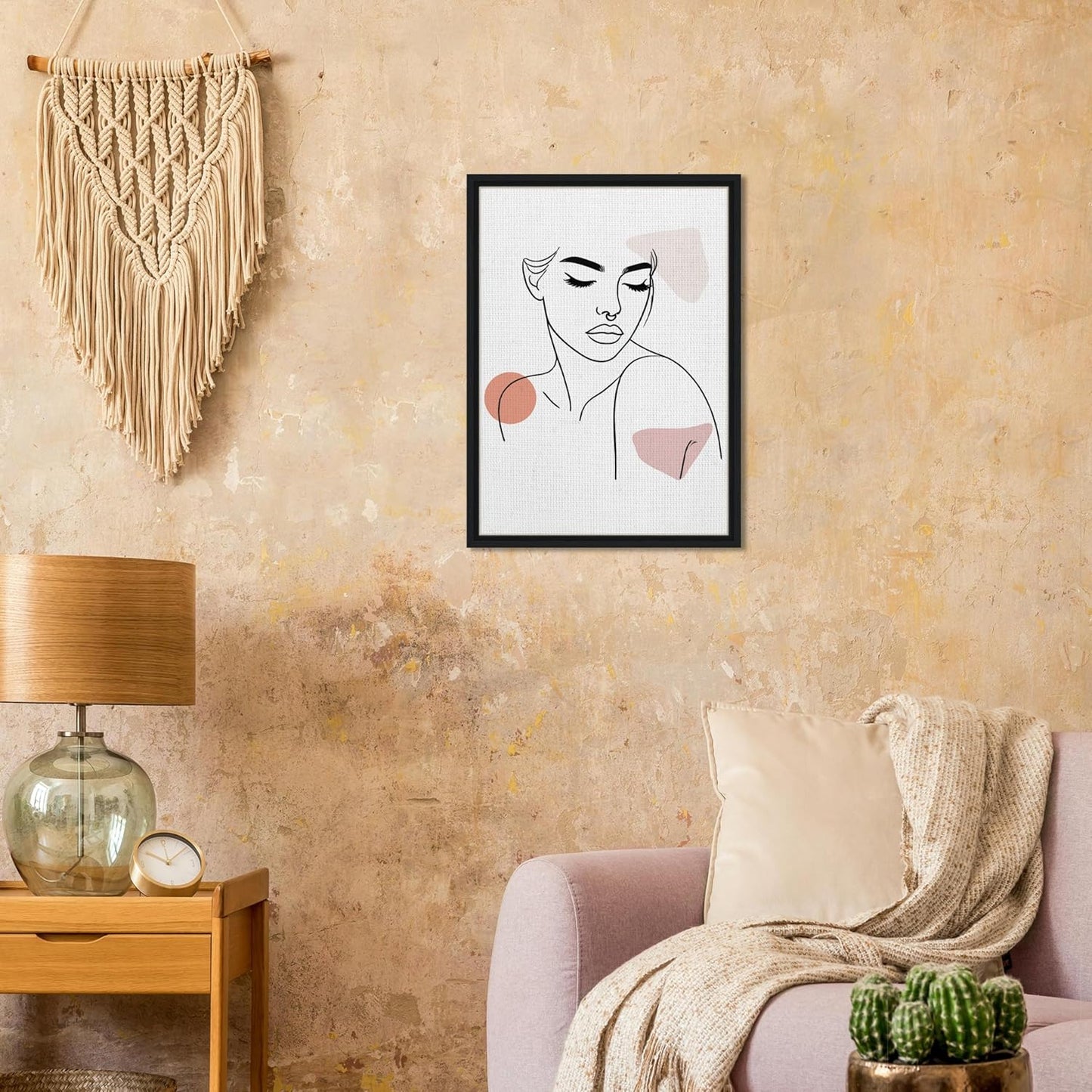 The Chelsea in Neutrals - Minimalist Woman Line Artwork Print