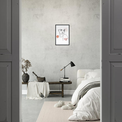 The Chelsea in Neutrals - Minimalist Woman Line Artwork Print