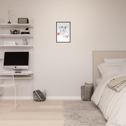 The Chelsea in Neutrals - Minimalist Woman Line Artwork Print