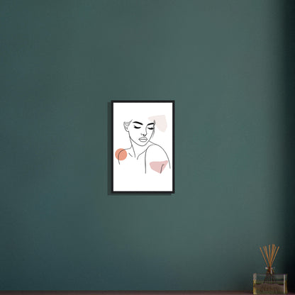 The Chelsea in Neutrals - Minimalist Woman Line Artwork Print