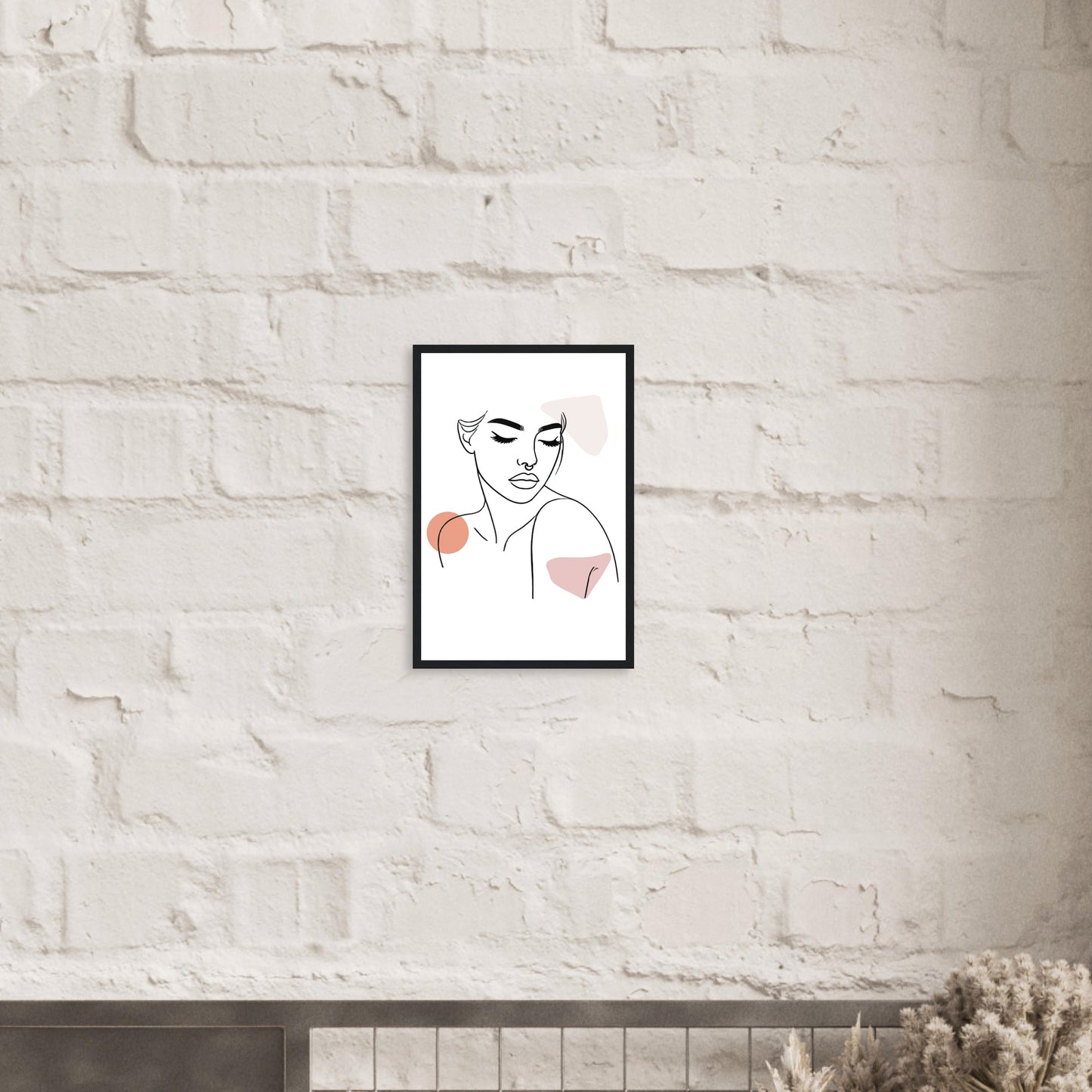 The Chelsea in Neutrals - Minimalist Woman Line Artwork Print