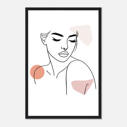 The Chelsea in Neutrals - Minimalist Woman Line Artwork Print