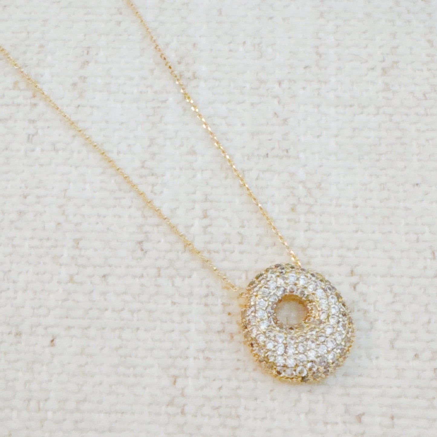 Crystal Bubble Throwy Letter Necklace