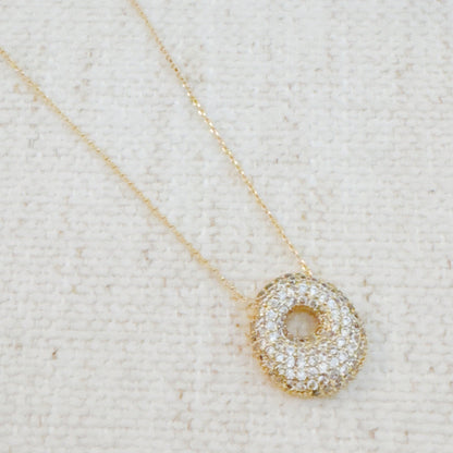 Crystal Bubble Throwy Letter Necklace
