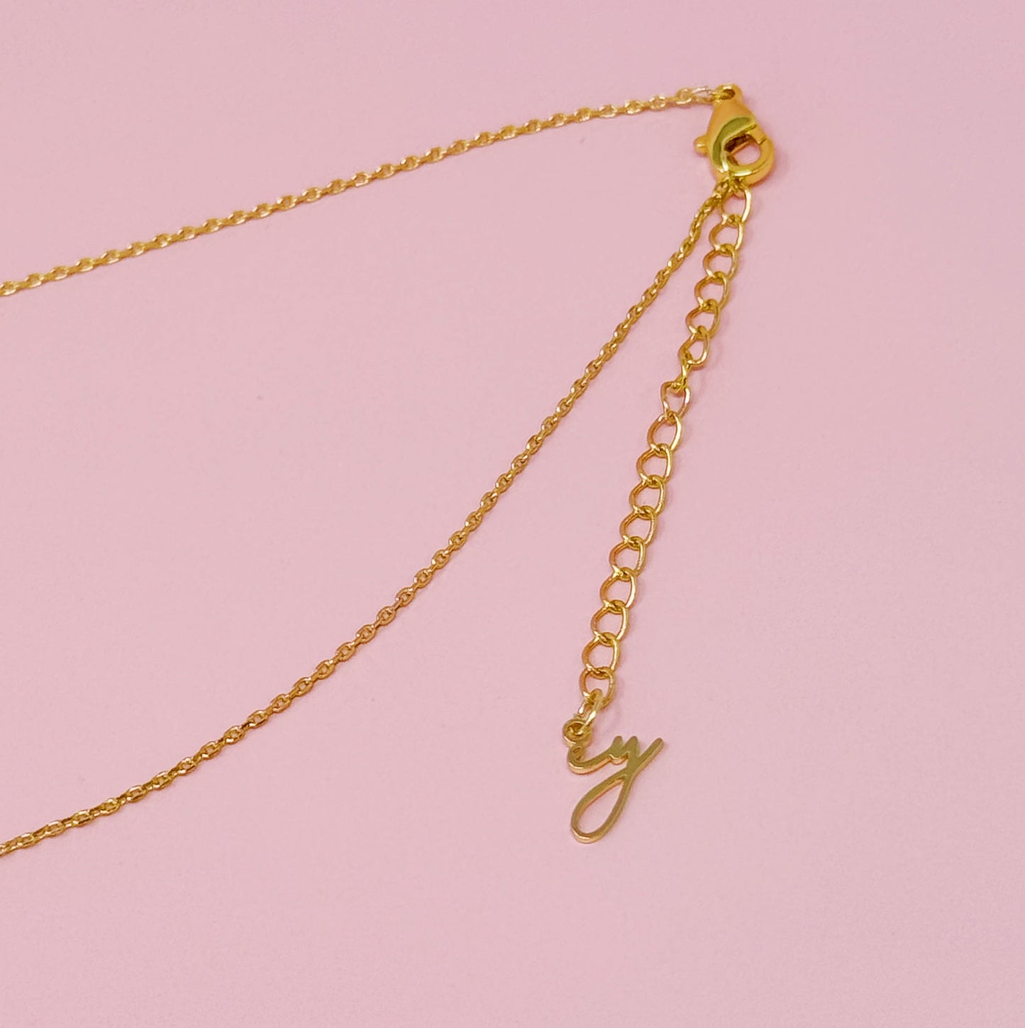 Crystal Bubble Throwy Letter Necklace