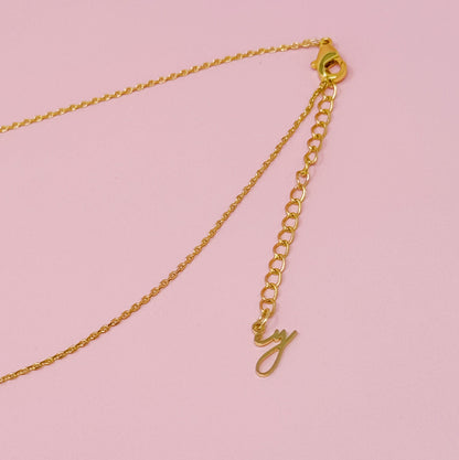 Crystal Bubble Throwy Letter Necklace