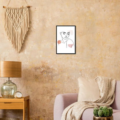 The Chelsea in Neutrals - Minimalist Woman Line Artwork Print