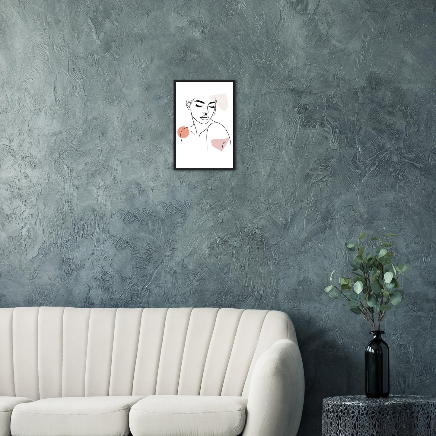 The Chelsea in Neutrals - Minimalist Woman Line Artwork Print