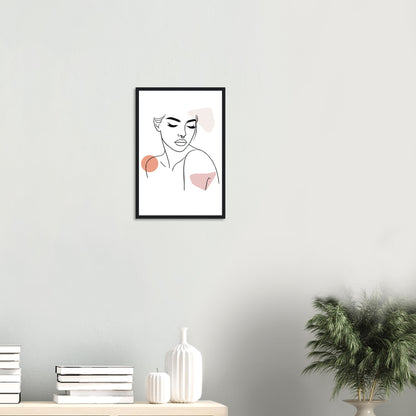 The Chelsea in Neutrals - Minimalist Woman Line Artwork Print