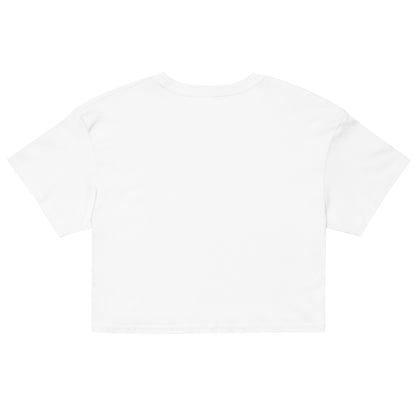 Know Your Worth Women's Crop Tee in White - Softest Crewneck Short Sleeve Crop Top - Cotton/Polyester Blend