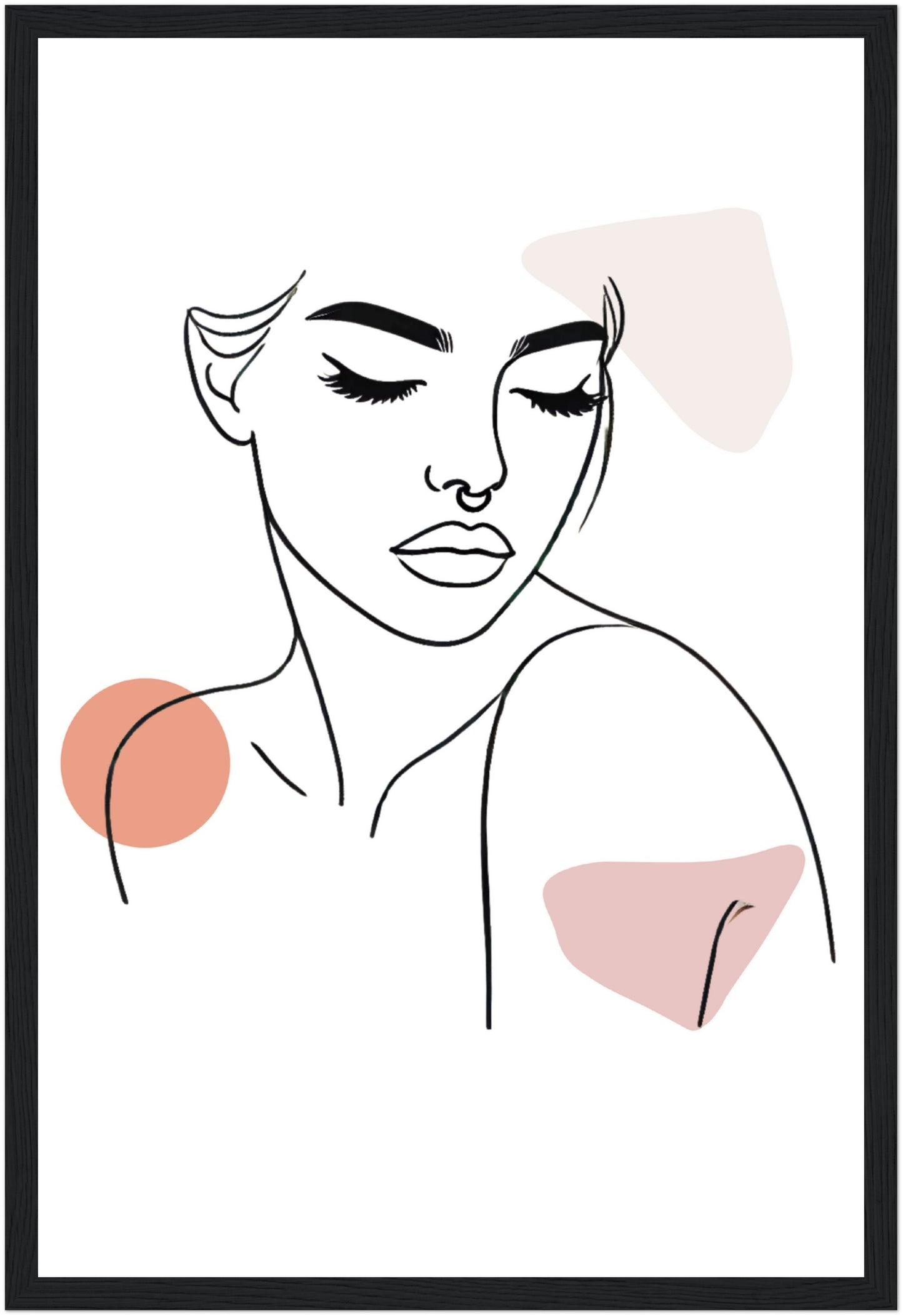 The Chelsea in Neutrals - Minimalist Woman Line Artwork Print