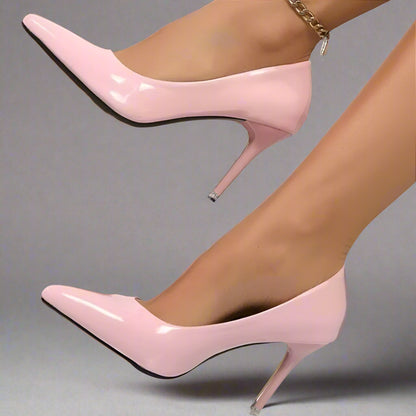 Point Toe Patent Leather Pumps