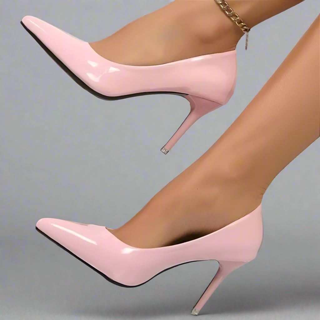 Point Toe Patent Leather Pumps