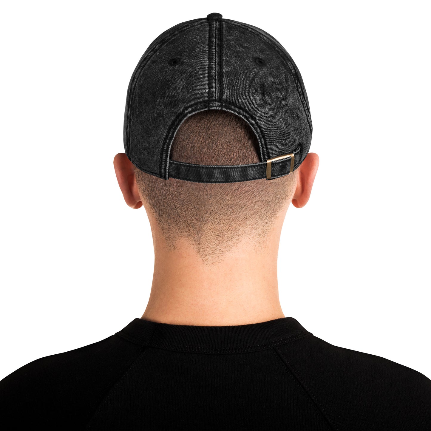 NY Vintage Cotton Twill Dad Hat in Black – High Quality Embroidered NYC Cap – Adjustable New York Dad Hat