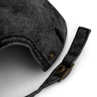 NY Vintage Cotton Twill Dad Hat in Black – High Quality Embroidered NYC Cap – Adjustable New York Dad Hat