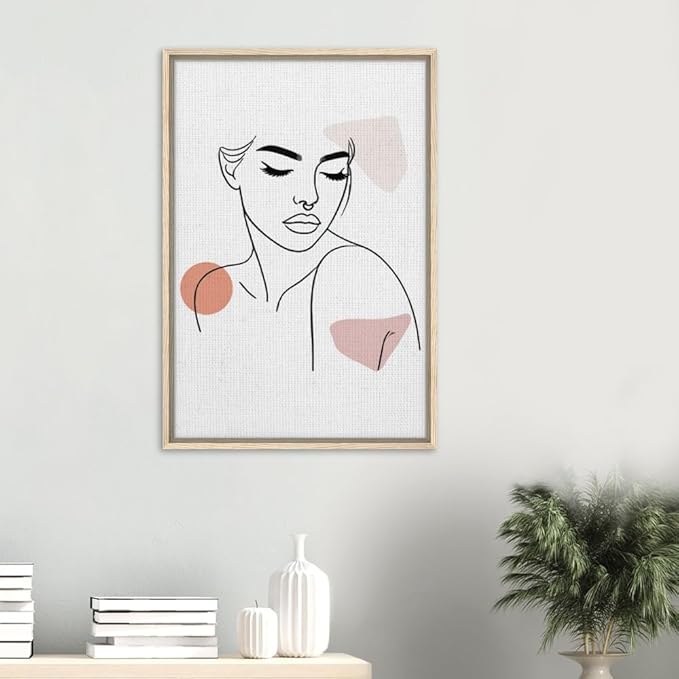 The Chelsea in Neutrals - Minimalist Woman Line Artwork Print