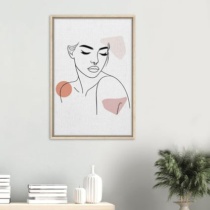 The Chelsea in Neutrals - Minimalist Woman Line Artwork Print